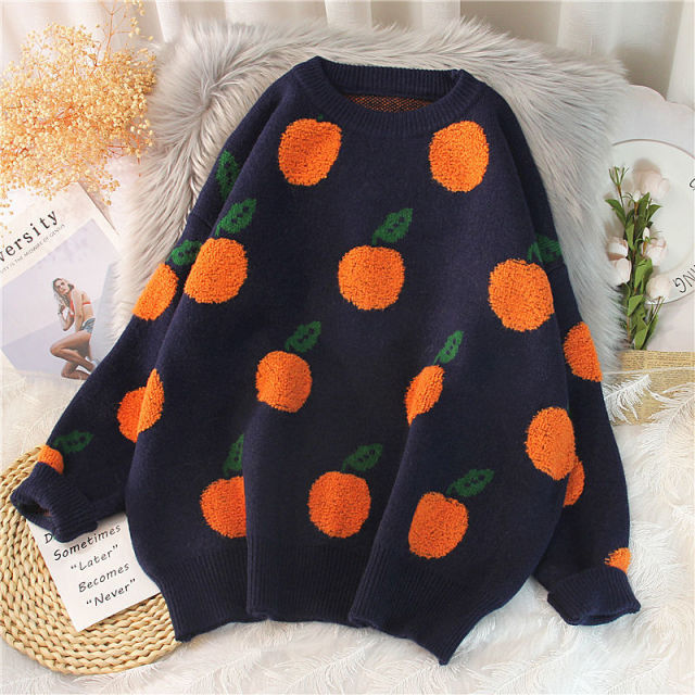 'Arancia' Orange Print Jumper