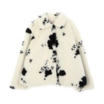 Load image into Gallery viewer, &#39;Lianne&#39; Black and White Cow Print Faux Fur Coat
