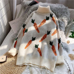 Load image into Gallery viewer, Carrot Print Turtleneck Jumper
