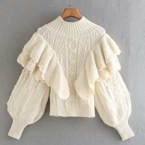 'Jac' Cream Ruffle Jumper