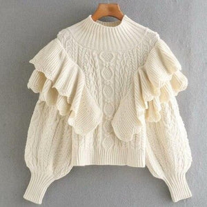 'Jac' Cream Ruffle Jumper