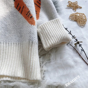 Carrot Print Knit Jumper