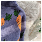 Load image into Gallery viewer, Carrot Print Turtleneck Jumper
