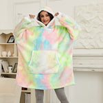 Load image into Gallery viewer, &#39;Fluffie&#39; Tie Dye Print Giant Hoodie with Sherpa Lining
