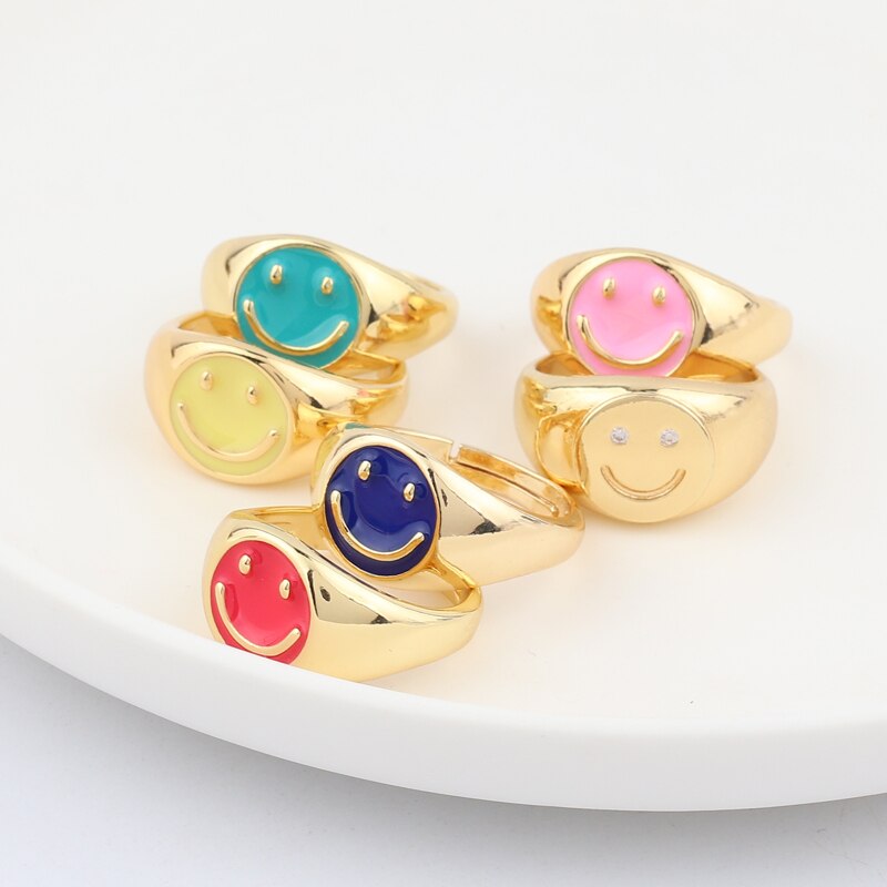 Smiley Face Adjustable  Ring