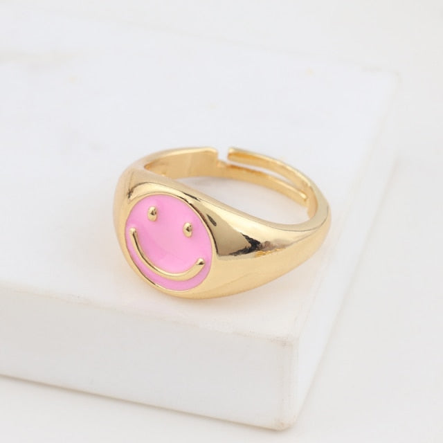 Smiley Face Adjustable  Ring