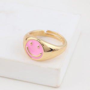 Smiley Face Adjustable  Ring