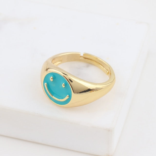 Smiley Face Adjustable  Ring