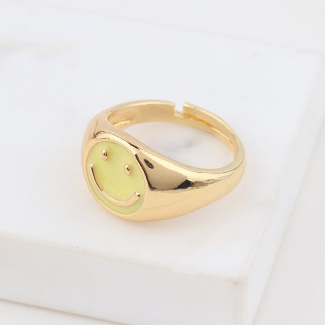 Smiley Face Adjustable  Ring