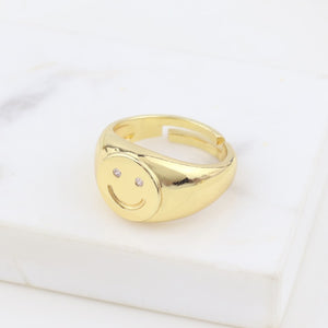 Smiley Face Adjustable  Ring