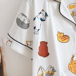 Load image into Gallery viewer, &#39;Sleepy Cat&#39; Shorts Pyjamas - Velantris
