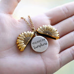 Load image into Gallery viewer, Sunflower Locket Necklace - Velantris
