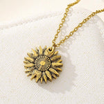 Load image into Gallery viewer, Sunflower Locket Necklace - Velantris
