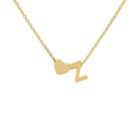 Load image into Gallery viewer, Tiny Initial Heart Necklace - Velantris
