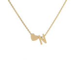 Load image into Gallery viewer, Tiny Initial Heart Necklace - Velantris
