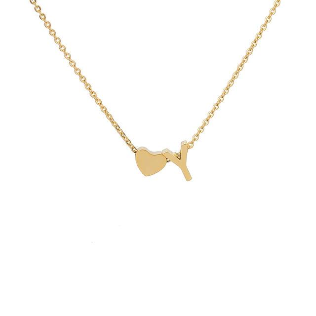 Tiny Initial Heart Necklace - Velantris