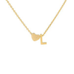 Load image into Gallery viewer, Tiny Initial Heart Necklace - Velantris
