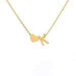 Load image into Gallery viewer, Tiny Initial Heart Necklace - Velantris
