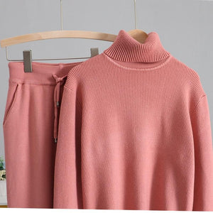 Turtleneck Fine Knit Loungewear Set - Velantris