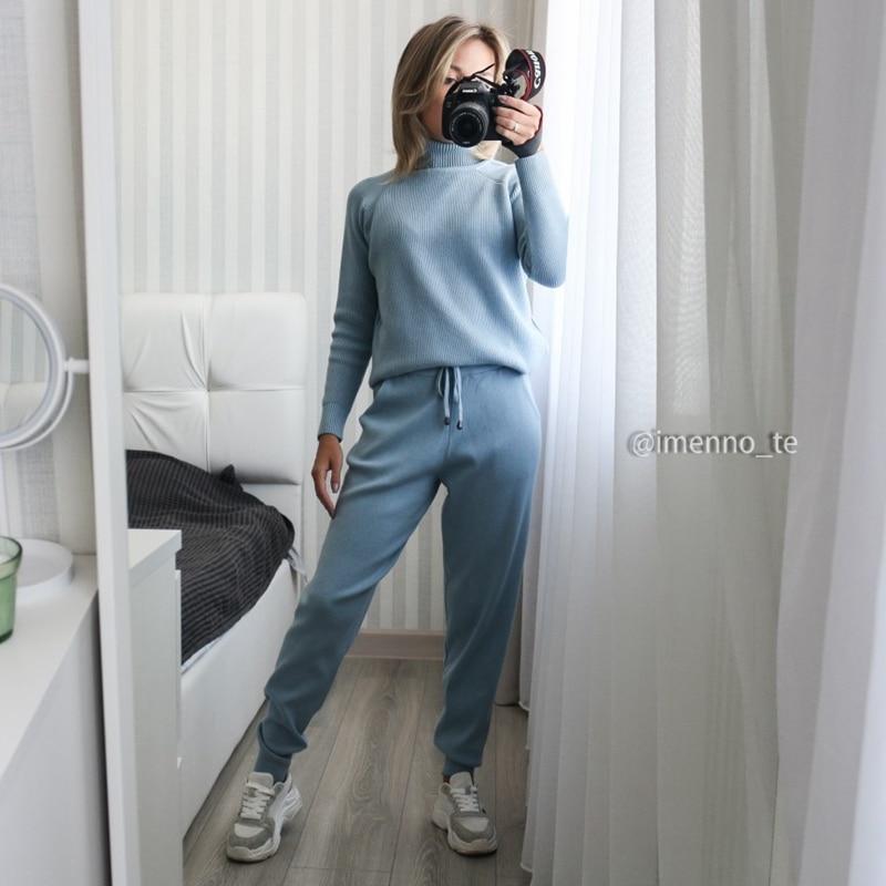 Turtleneck Ribbed Loungewear Set - Velantris