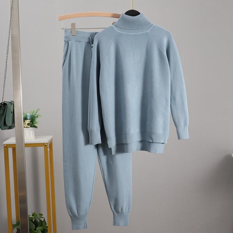 Turtleneck Ribbed Loungewear Set - Velantris