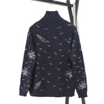 Load image into Gallery viewer, &#39;Peter Pan&#39; Navy Turtleneck Sweater
