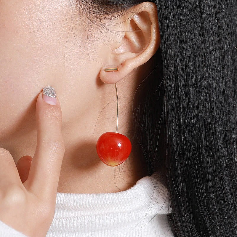 Cute 3D Cherry Earrings